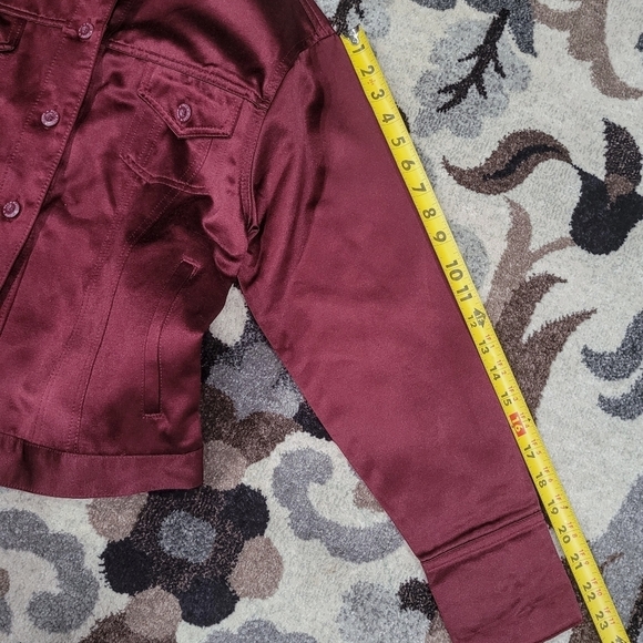 Bill Blass Maroon Sz M Jacket w/pockets - Picture 14 of 15